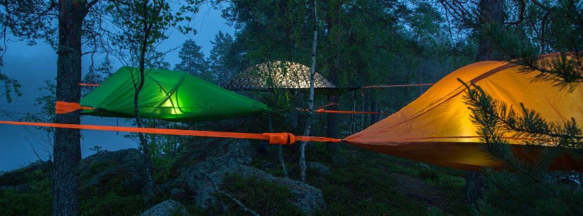 Палатки Tentsile в национальном парке Nuuksio. Фото: Visit Finland